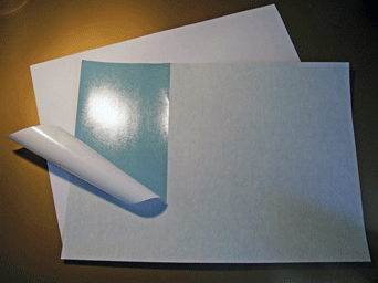 Papier adhesif dos bleu laser 165g/m2<br>Format : A4 (100 feuilles