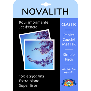 Papier couché qualité photo - papier photo format A3+ : Novalith
